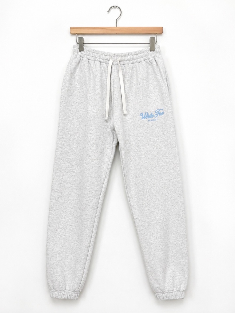 White Fox Boutique Light Gray Drawstring Joggers